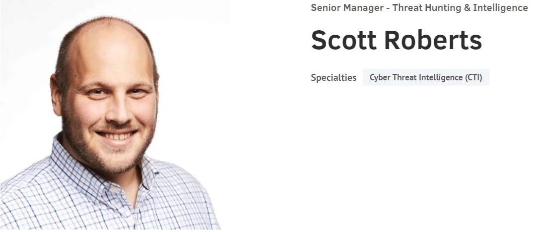 Scott J. Roberts SANS profile, CTI Experts