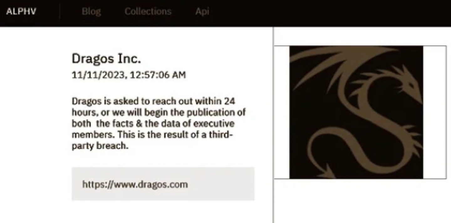 ALPHV and Dragos Inc